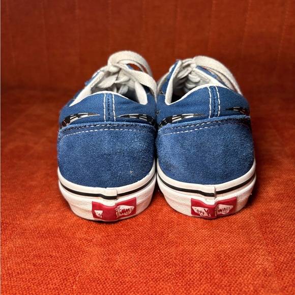 Vans Old Skool Blue Checkered Unisex Kids Sneaker 3 - Picture 5 of 6